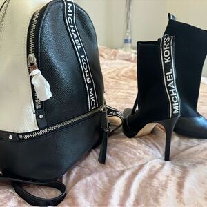 Fashionable original set- Michael Kors shoes and backpack